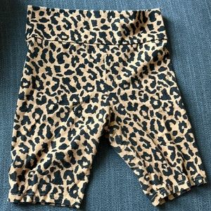 Cheetah biker shorts